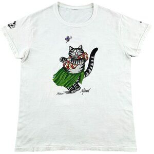 Crazy Shirts Hawaii B. Kliban Hula Cat T-shirt Women’s Large Maui Dancer VTG Y2K